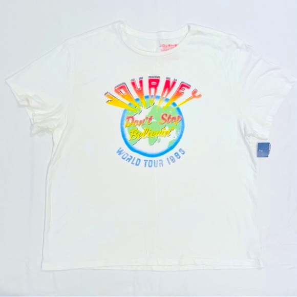 New Lucky Brand Journey Concert Tee Womens XL Don’t Stop Believing World Tour 83 - Picture 1 of 5